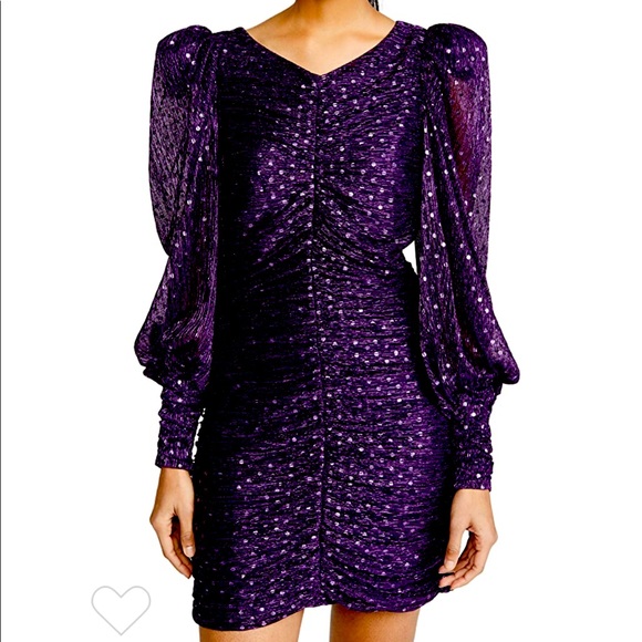 For Love & Lemons LA VILLETTE MINI DRESS💜💜💜 XS NWT - Picture 1 of 6